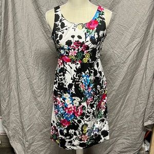 Motherhood Maternity Sleeveless Dress Floral Multicolor Above Knee Midi Womens S